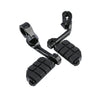 Harley Touring 1-1/4" Engine Guards Long Angled Foot Pegs Rest Mount