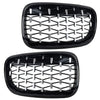 BMW X5 E70 X6 E71 (2007-2013) - 1 Pair Front Kidney Grille Diamond