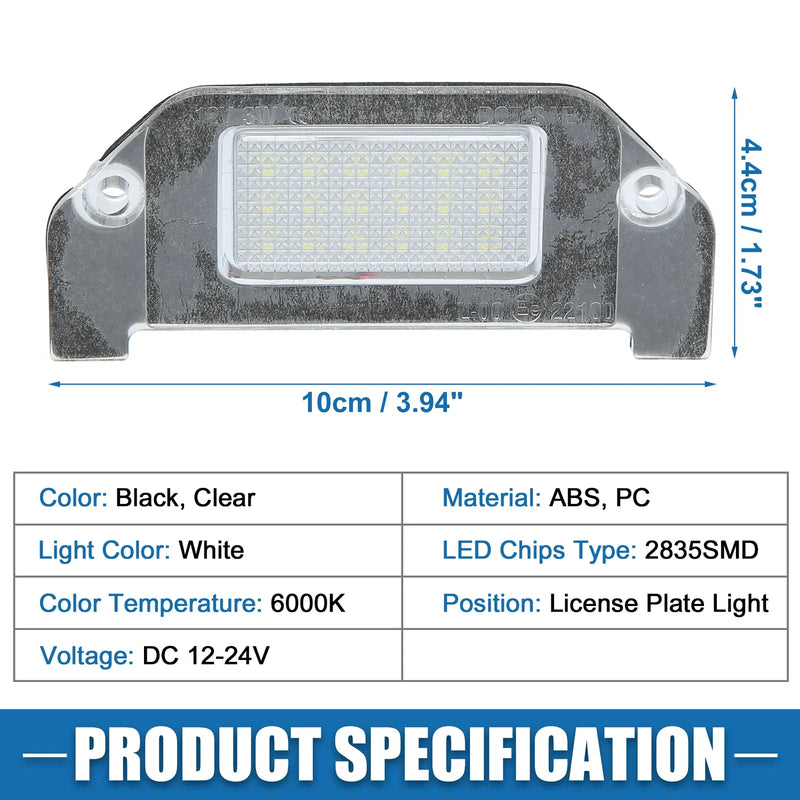 Dodge Dart White LED License Plate Light Assembly 2835SMD
