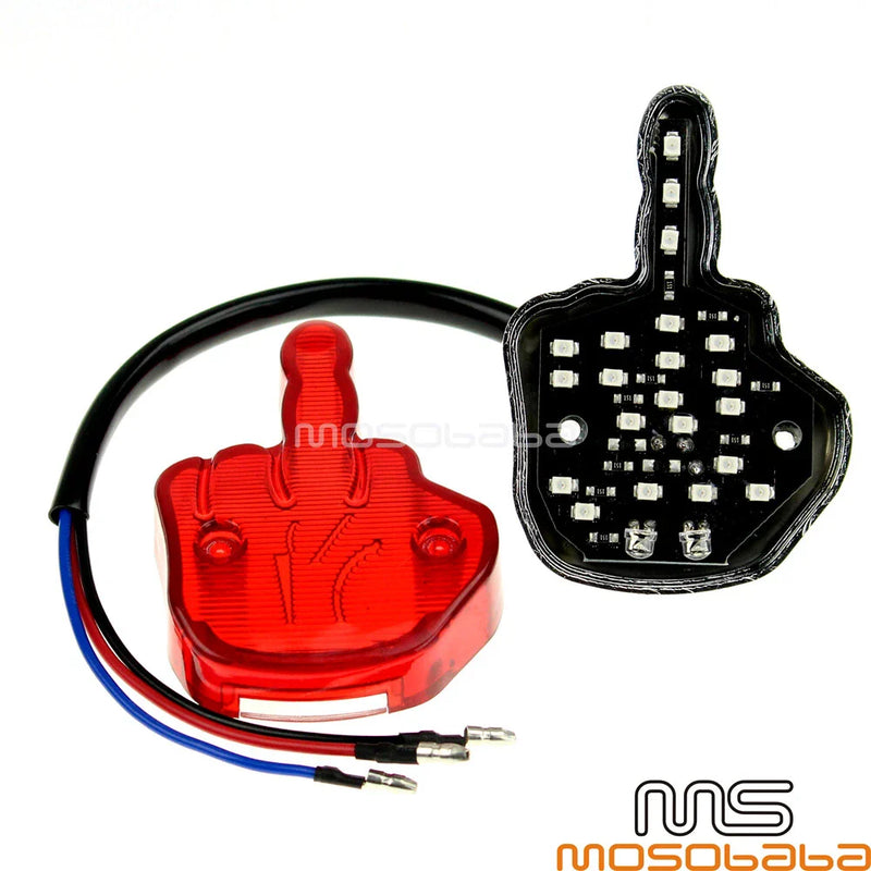 Harley LED Tail Light Rear Brake License Plate Lamp Red Lens