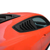 Ford Mustang Glossy Black Side Vent Window 1/4 Quarter Scoop Louvers (2015-2022)