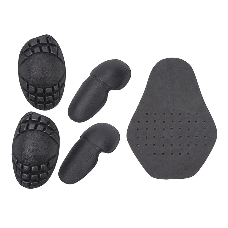 Motorcycle Protectors / 5Pcs / Black Elbow & Shoulder Protectors