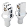 Yamaha, Honda, VTX, Suzuki Chrome Front/Rear Tapered Foot Peg Adapters
