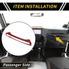 Jeep Wrangler JK 2007-2018 Red Carbon Fiber Glove Box Handle Switch Cover Trim
