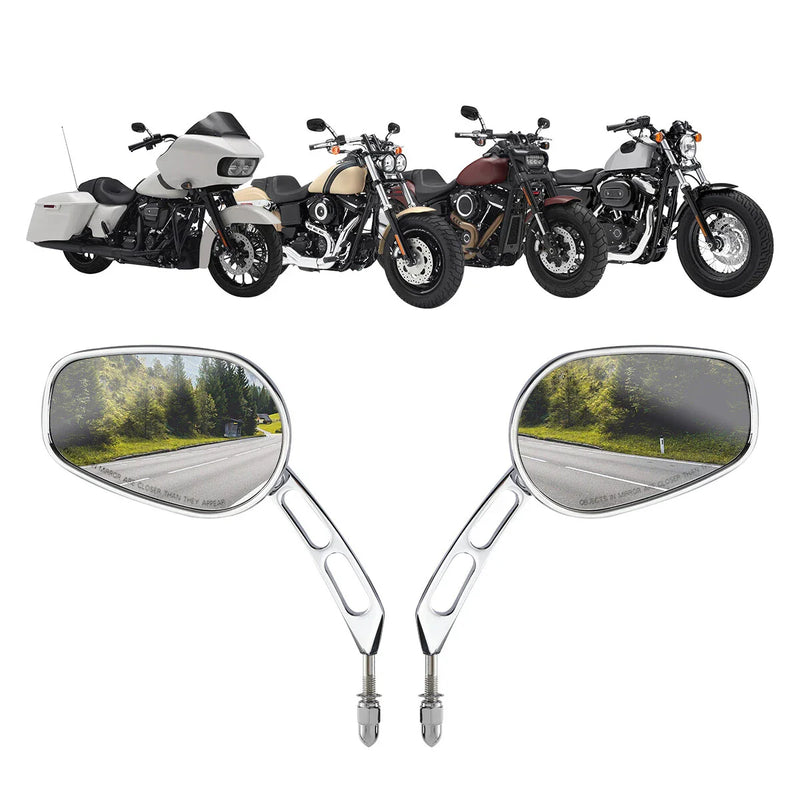 Harley Touring Road Electra Street Glide Chrome Rear View Mirrors (1994-2022)