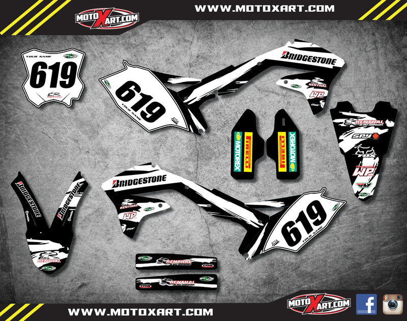 Kawasaki KXF 450 Custom Graphics SAFARI Style Full Sticker Kit (2016-2018)