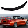 BMW 4 Series F33 F83 M4 Style ABS Glossy Black Rear Spoiler Wing (2014-2020)
