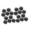 Volkswagen Golf, Passat, Beetle 17mm Black Wheel Lug Nut Bolt Cover Caps 20Pcs
