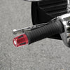 Motorcycle Red Pair 17mm Hand Grips Handlebar End Caps Plug