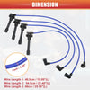 Honda Civic CRX 4 x Spark Plug Wire Ignition Coil Cables (1988)