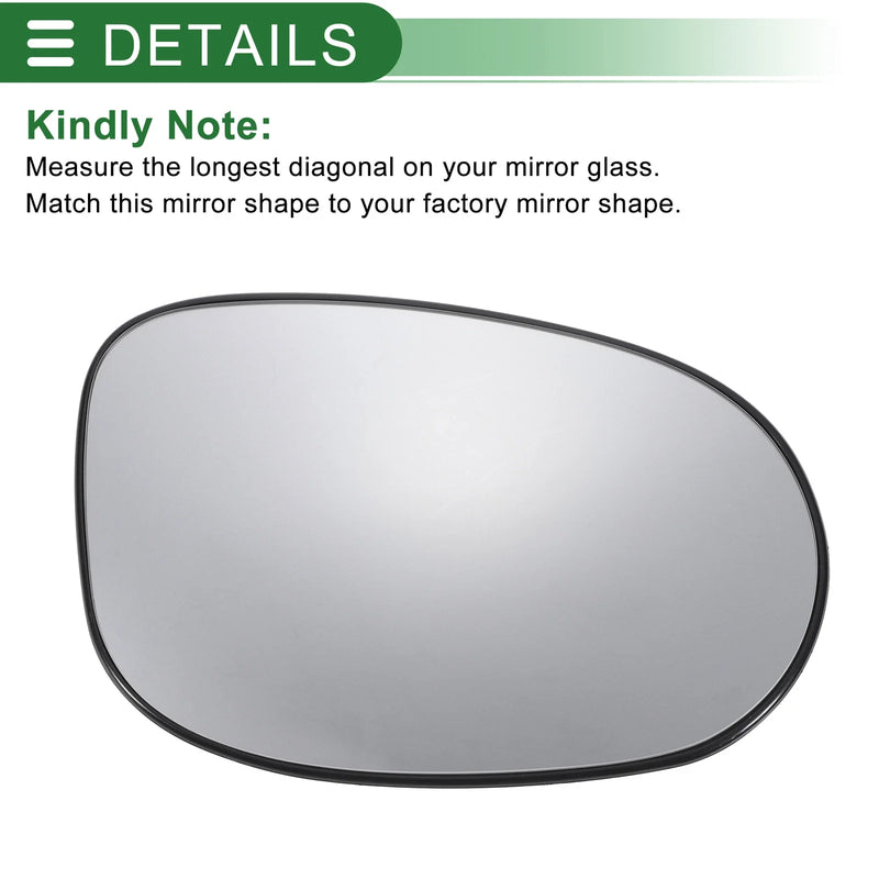 Ford Ka Right Side White Convex Mirror Glass (2008-2017)