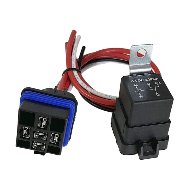 All Makes 1 x 60A 12V Waterproof Auto Relay w/ Pigtail 5-Pin Heavy Duty