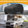Jeep Grand Cherokee (2002-2023) Black 210D-PU Waterproof All Weather Car Cover
