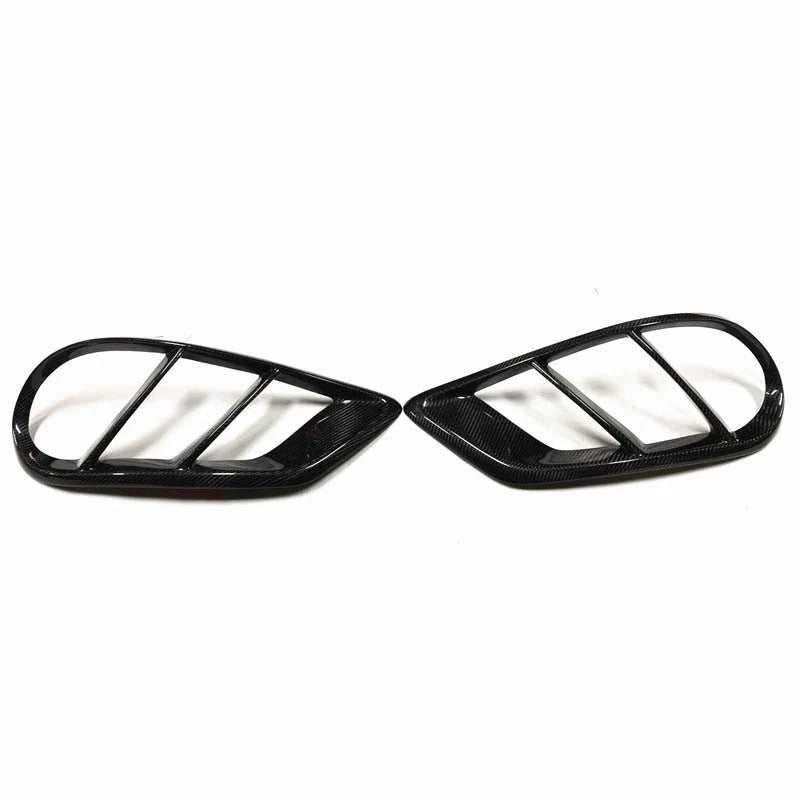 Benz W205 C250 C43 AMG Carbon Fiber Front Bumper Grill Fog Air Vent Cover