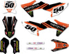 KTM 50 Custom Graphics Kit Burnout Style Stickers (2024)