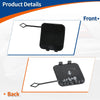 BMW 530i 530e 540i M5 Black Tow Hook Cover Rear Car Bumper