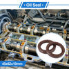 Oil Seal 45x62x10mm 2x Seal Ring Rotary Shaft Seal FKM Rubber Brown