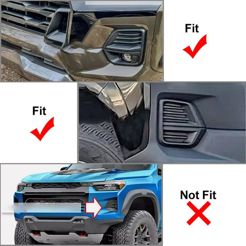 Chevrolet Colorado Left Right Daytime Running Light Fog Lamp Bezel (2023-2024)