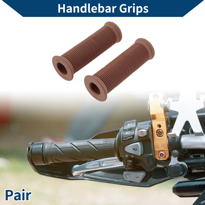 Make Model 7/8" 22mm Hand Grips Cover Handlebar Grip Rubber Light Brown