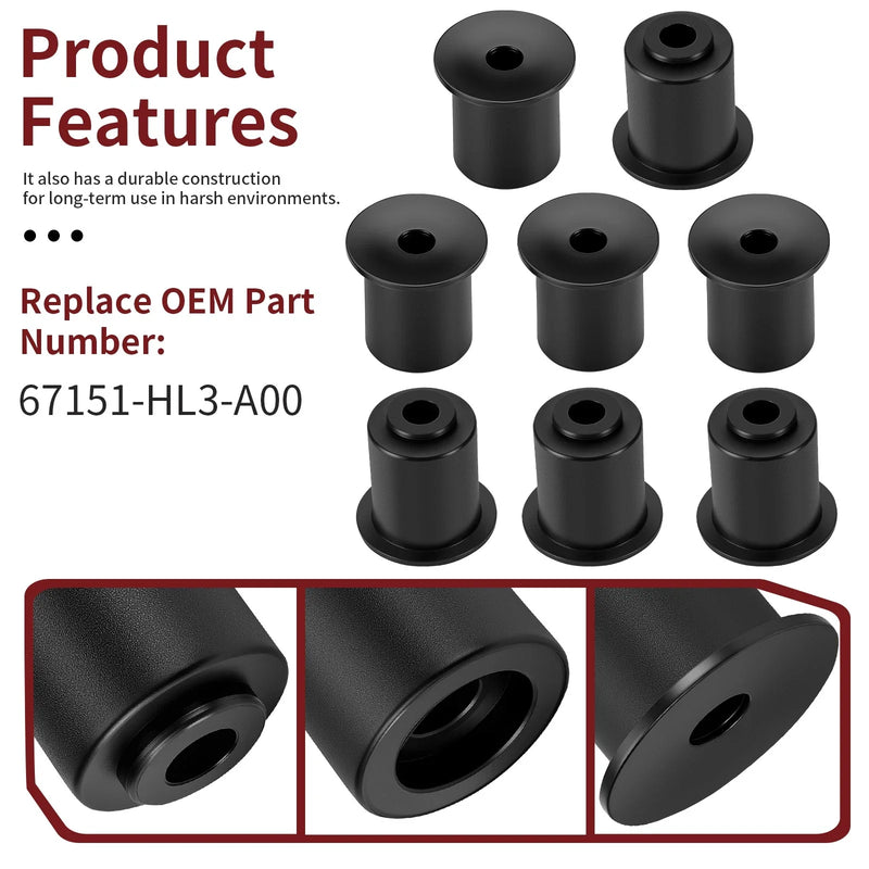 Honda Pioneer 8pcs Front + Rear Door Bushings Set (2015–2022)