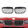 BMW X3 F25 X4 F26 (2014-2017) 1 Pair Chrome Front Bumper Kidney Grille