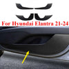 Hyundai Elantra Carbon Fiber Leather Inner-Door Anti-Kick Trim (2021–2024)