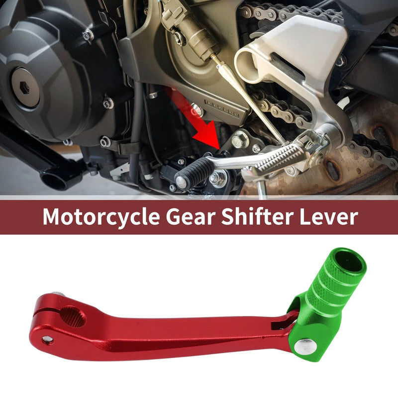 Honda CRF150F Gear Shift Lever Red Green Silver Tone (2003–2017)