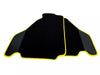 Ferrari F430 with Carbon Fiber & Yellow Trim Black Floor Mats (2004-2009)