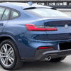BMW X4 G02 M Sport (2018-2021) Gloss Black 2 x Rear Bumper Side Splitter Trim