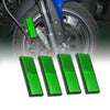 Motorbike 4pcs / M6x0.8 Green Universal Screw Mount Round Warning Reflector