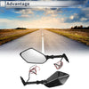 Motorcycle M8/M10 Rear View Mirrors Handlebar Mirrors Carbon Fiber Pattern Black