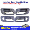 Interior Inner Door Handle Gray Set 4 Fits Honda Accord CG 4D Sedan 1998-02 D06