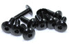 Motorcycle 10 Pack M6 x 20mm Black Anodised Aluminium Fairing Bolts