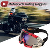 Motorcycle Riding Goggles Blue Purple Lens Red Black Frame PC TPU