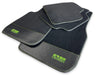 BMW X5 E70 - Carbon Fiber Leather Design Green Floor Mats (2007-2013)