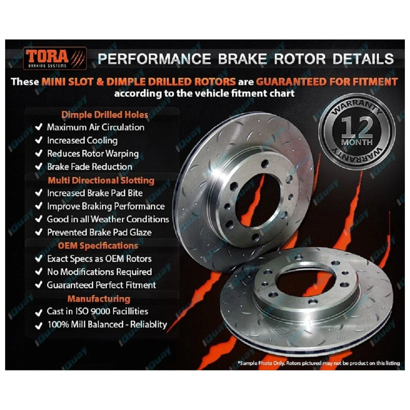 Land Cruiser HZJ73 / 75, FZJ75 Rear Drilled Slotted Brake Rotors & Pads