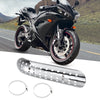 Harley Curved with Hole Silver Tone Set Exhaust Heat Pipe Shield