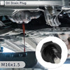 Car Motorcycle Boat Black Set M16x1.5 Engine Oil Drain Plug with Gasket