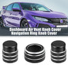 Honda Civic 5 x Black Air Vent Knob Trim Covers with GPS Navigation (2022)