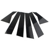Honda Civic 6 Pcs Door Trim Cover Kit Black Pillar Posts (2016-2020)