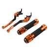 BMW G310R G310GS Orange Extendable Brake Clutch Levers Grips Set (2017-2023)