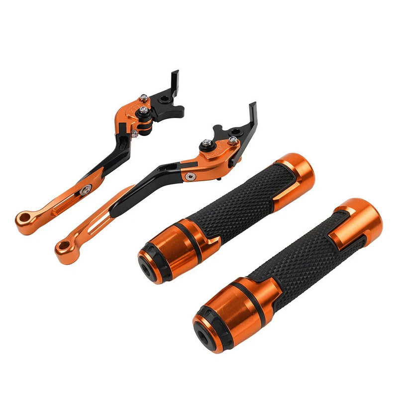 BMW G310R G310GS Orange Extendable Brake Clutch Levers Grips Set (2017-2023)