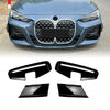 BMW 4 Series G22 G23 M Sport Gloss Black Air Vent Trims (2020-2024)