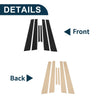 Honda Accord (1998-2002) Black 6 Pcs Door Pillar Window Trim