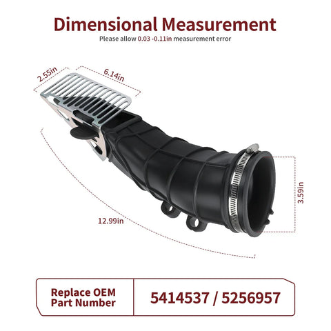 Polaris Ranger 900-1000 Clutch Air Duct Boot with Clamp (2010–2014)