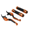 Kawasaki ZX10R Folding Extendable Brake Clutch Levers Grips Set (2004-2023)