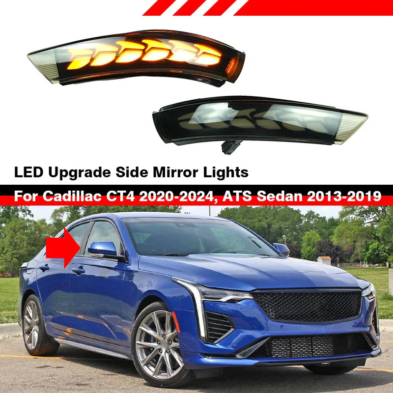 Cadillac ATS Sedan LED Side Mirror Lamp Turn Signal Light (2013–2019)