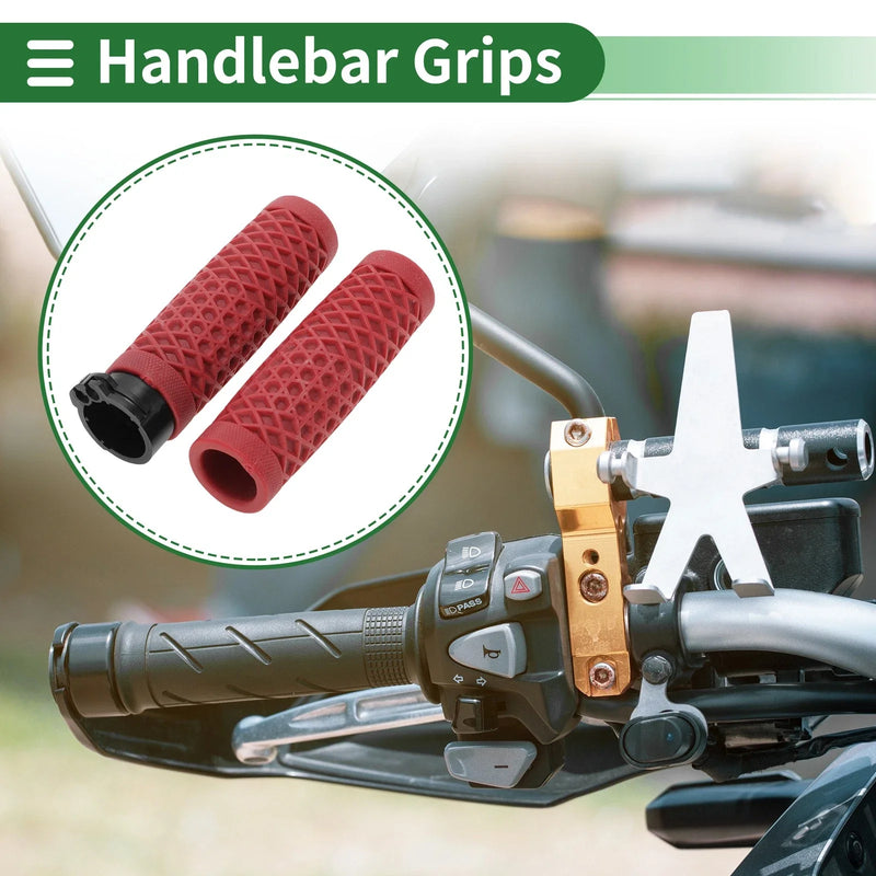 Motorcycle Handlebar TPU Dark Red 25mm Hand Grips Cover