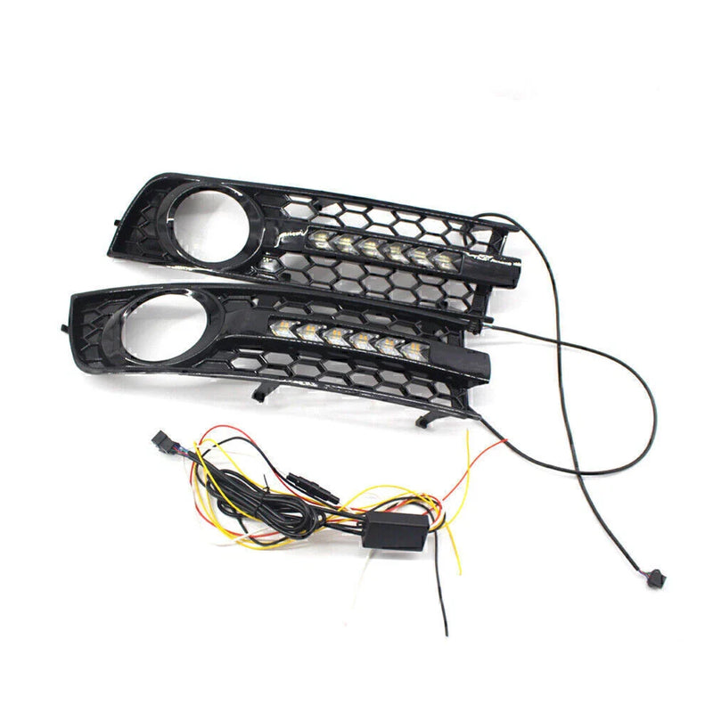 Audi A4 B6 Sedan DRL Turn Signal Fog Light Covers (2001-2005)