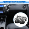 Ford F150 LOBO (2009-2014) ABS Black Silver Tone 4 x Center Dash A/C Outlets